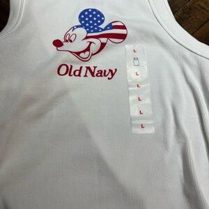 Brand New with tags Old Navy women Mickey Mouse patriotic tank top size Large